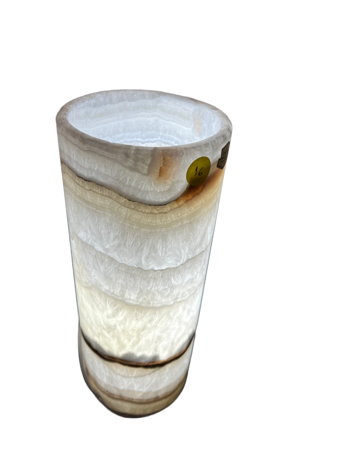 Crystal Cylinder Lamps /Onyx Lamp/Hand Carved Lamp/Desk Lamp/Night Lamp/ 12""5" Beautiful Cylinder Lamp