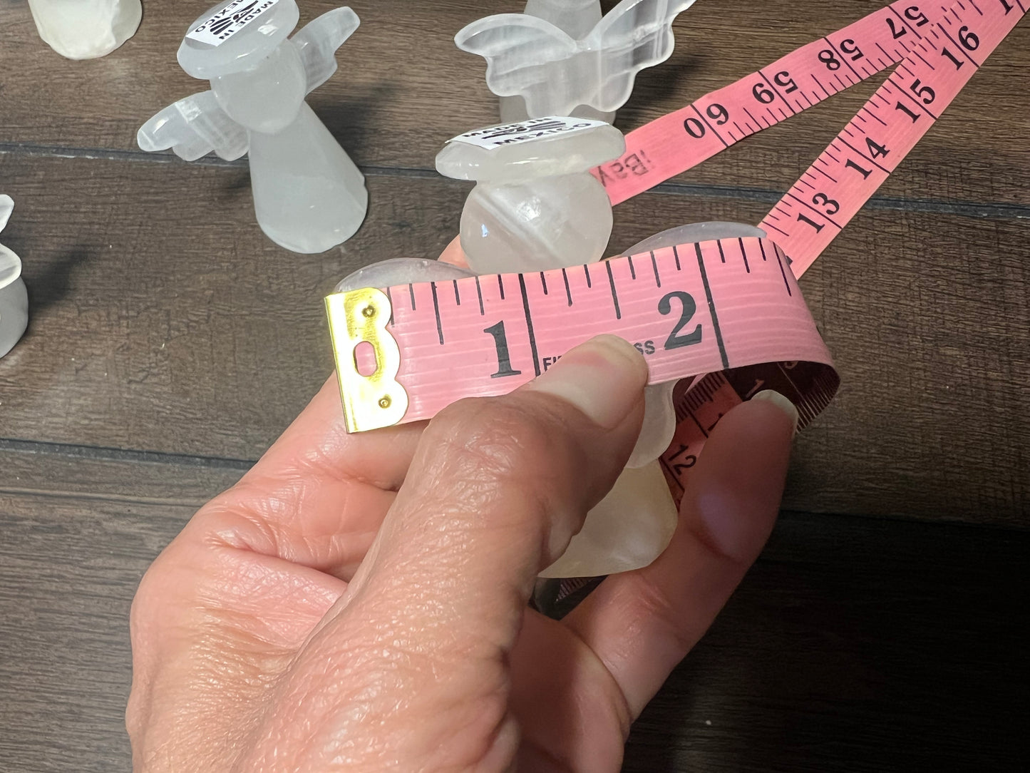 Crystal Angel Carving /Onyx Angels 3" tall/Halo Angels/White Onyx Angels /Decorative Angel /Hand Carved