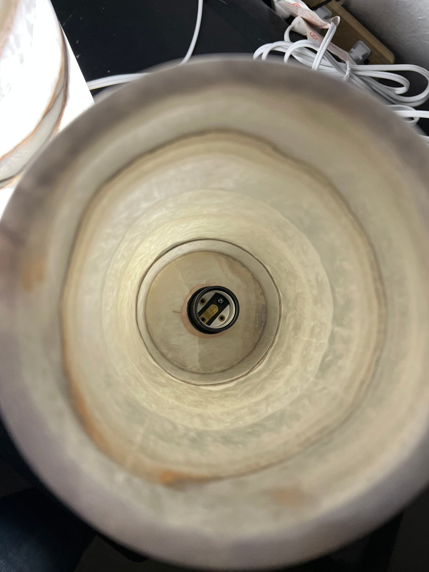 Crystal Cylinder Lamps /Onyx Lamp/Hand Carved Lamp/Desk Lamp/Night Lamp/ 12""5" Beautiful Cylinder Lamp