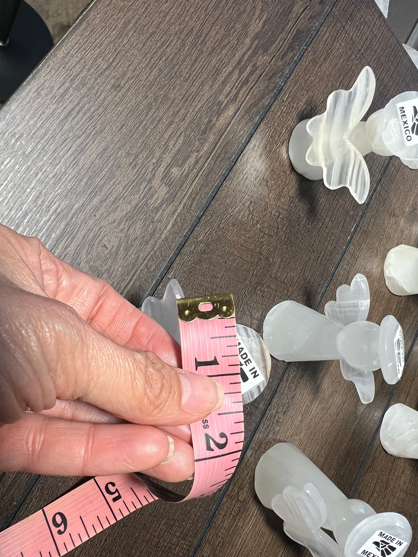 Crystal Angel Carving /Onyx Angels 3" tall/Halo Angels/White Onyx Angels /Decorative Angel /Hand Carved