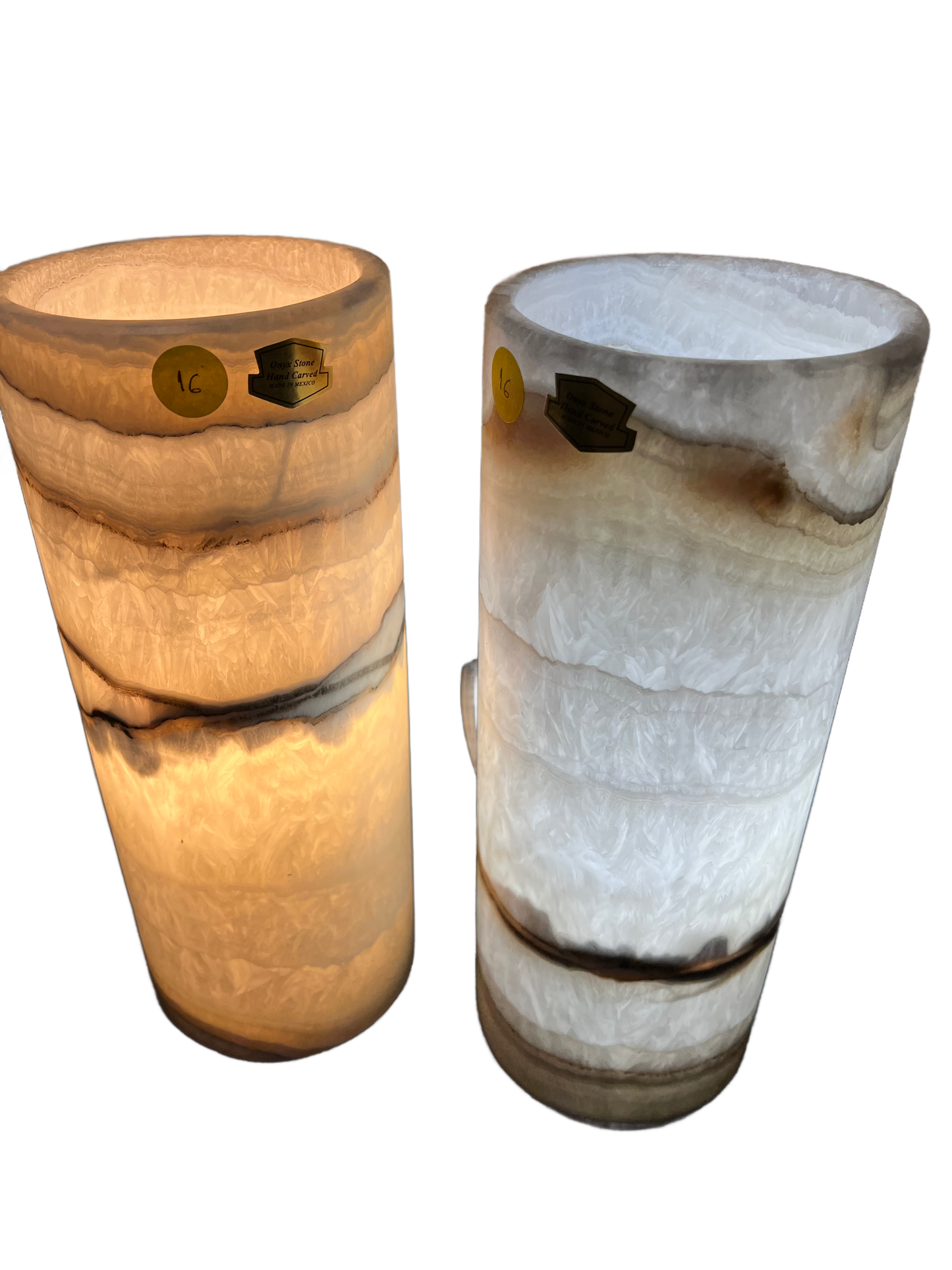 Crystal Cylinder Lamps /Onyx Lamp/Hand Carved Lamp/Desk Lamp/Night Lamp/ 12""5" Beautiful Cylinder Lamp