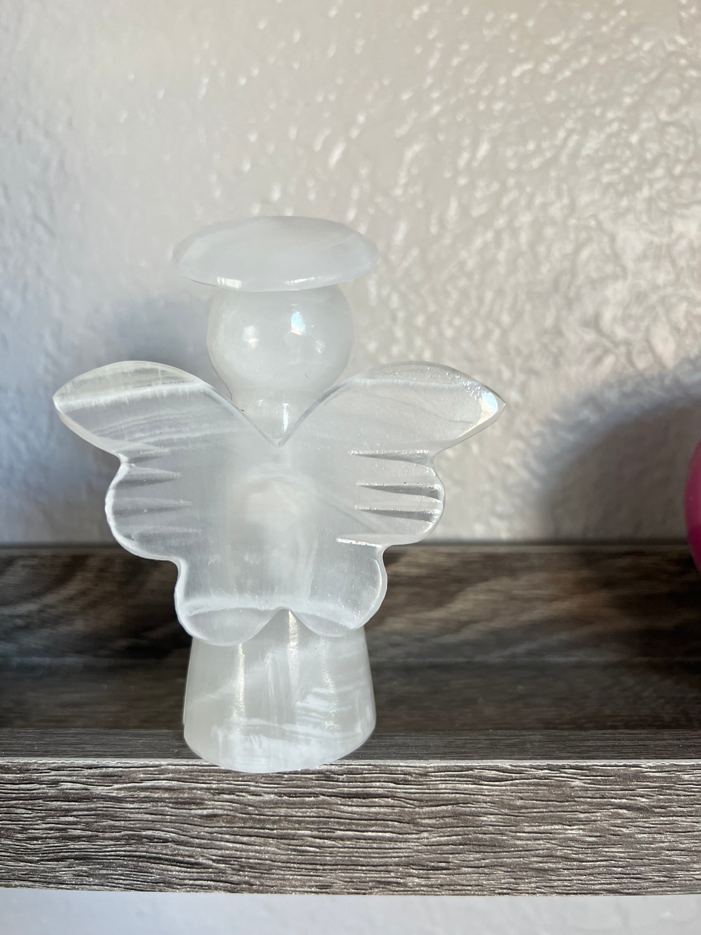 Hand Carved Banded Amber Onyx Angels 4" tall/yellow /brown onyx Angel Figurines/Angel Carving/Carved Onyx/Halo/Crystal Carved Angel/Crystal