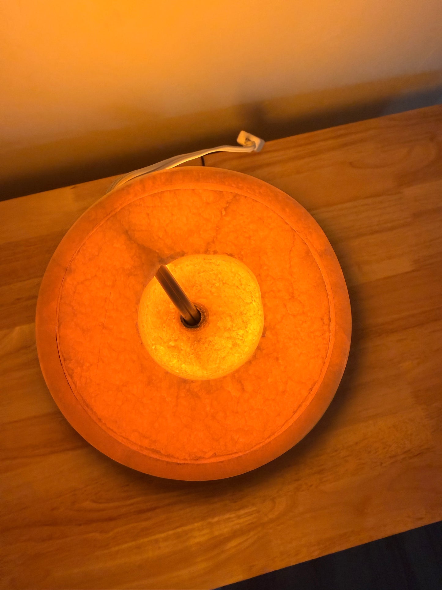 Petite Tangerine Cylinder Onyx Lamp 12"X5"/Crystal Lamp/Crystal tower lamp/Desk Lamp/Nightstand Lamp/Stone Lamp/Beautiful Lamp