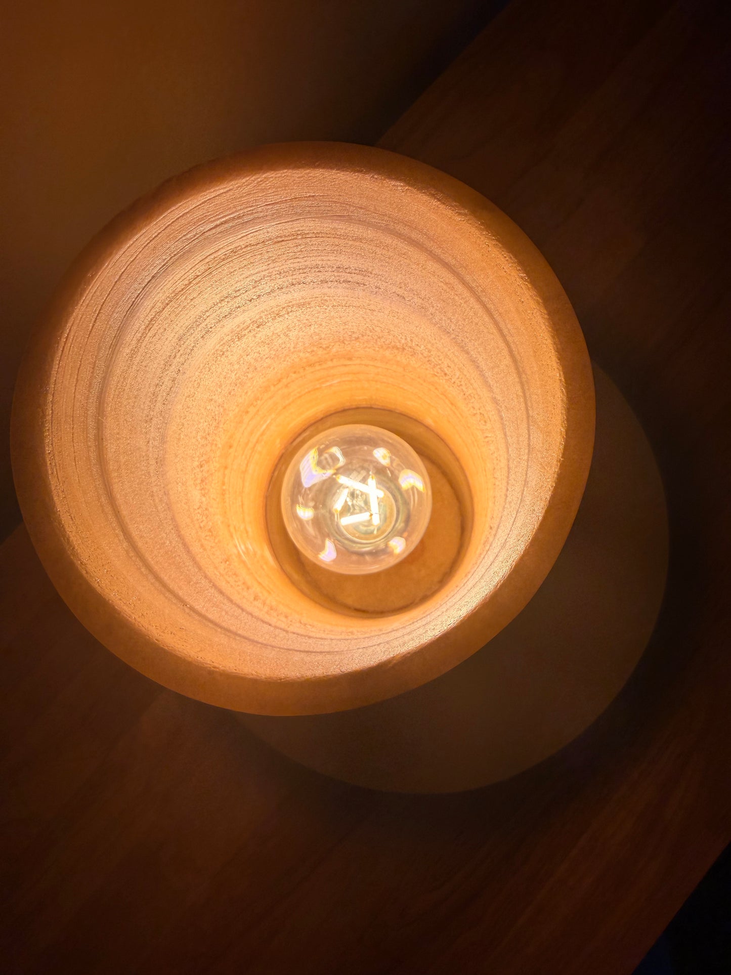 Petite Tangerine Cylinder Onyx Lamp 12"X5"/Crystal Lamp/Crystal tower lamp/Desk Lamp/Nightstand Lamp/Stone Lamp/Beautiful Lamp