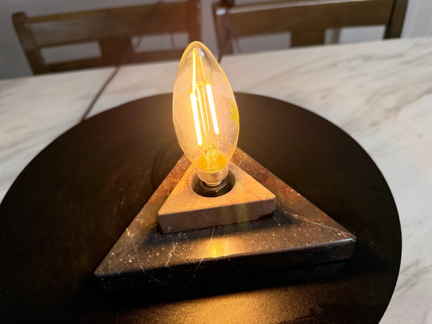 Golden Honey Onyx -Multi Color Onyx Cube Shape Lamp 6"X6"X6"" /Cute Stone Light/Night Lamp/Desk Lamp/Living Room Lamp