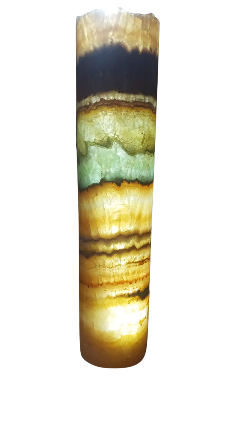 Cylinder Desk Lamp/Onyx Lamp/ Onyx Crystal Lamp 13"X3"/Onyx Tower Lamp /Stone Lamp/Decoration Lamps