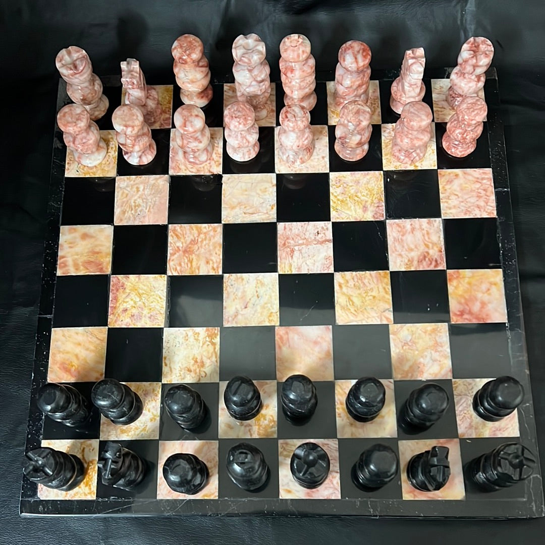 Marble and  Onyx Chess Set (Lg)